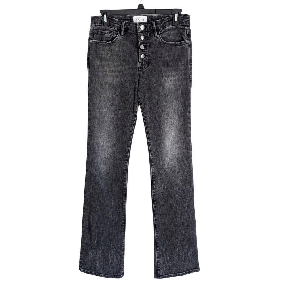 Frame 90s Minimalist Casual Chic Bootcut Mid Rise Charlie Denim Jeans